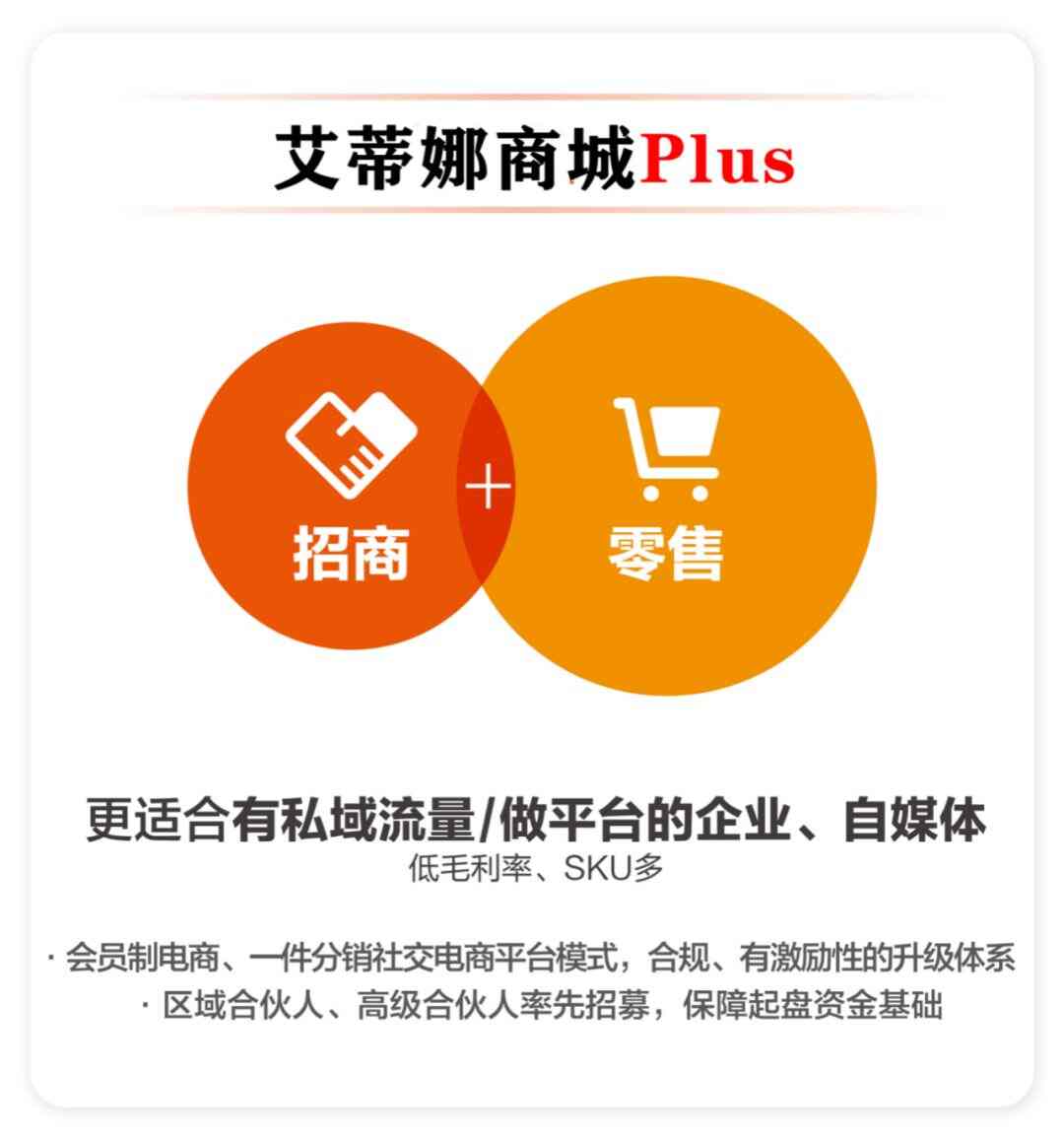 “招商+零售”双核版艾蒂娜商城--可定制化智慧商业模式,十年扛鼎之作!