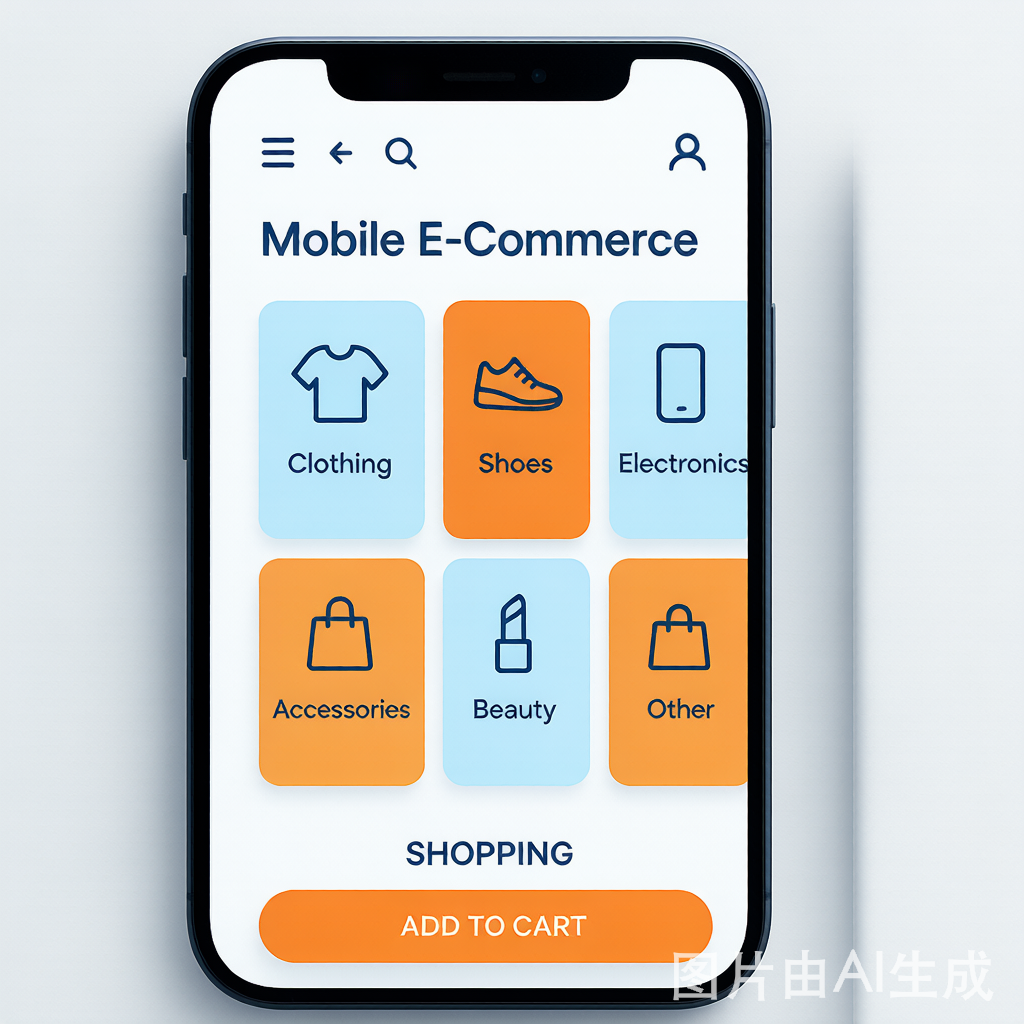 白小极移动端电商APP界面 - 商品列表与购物车功能
